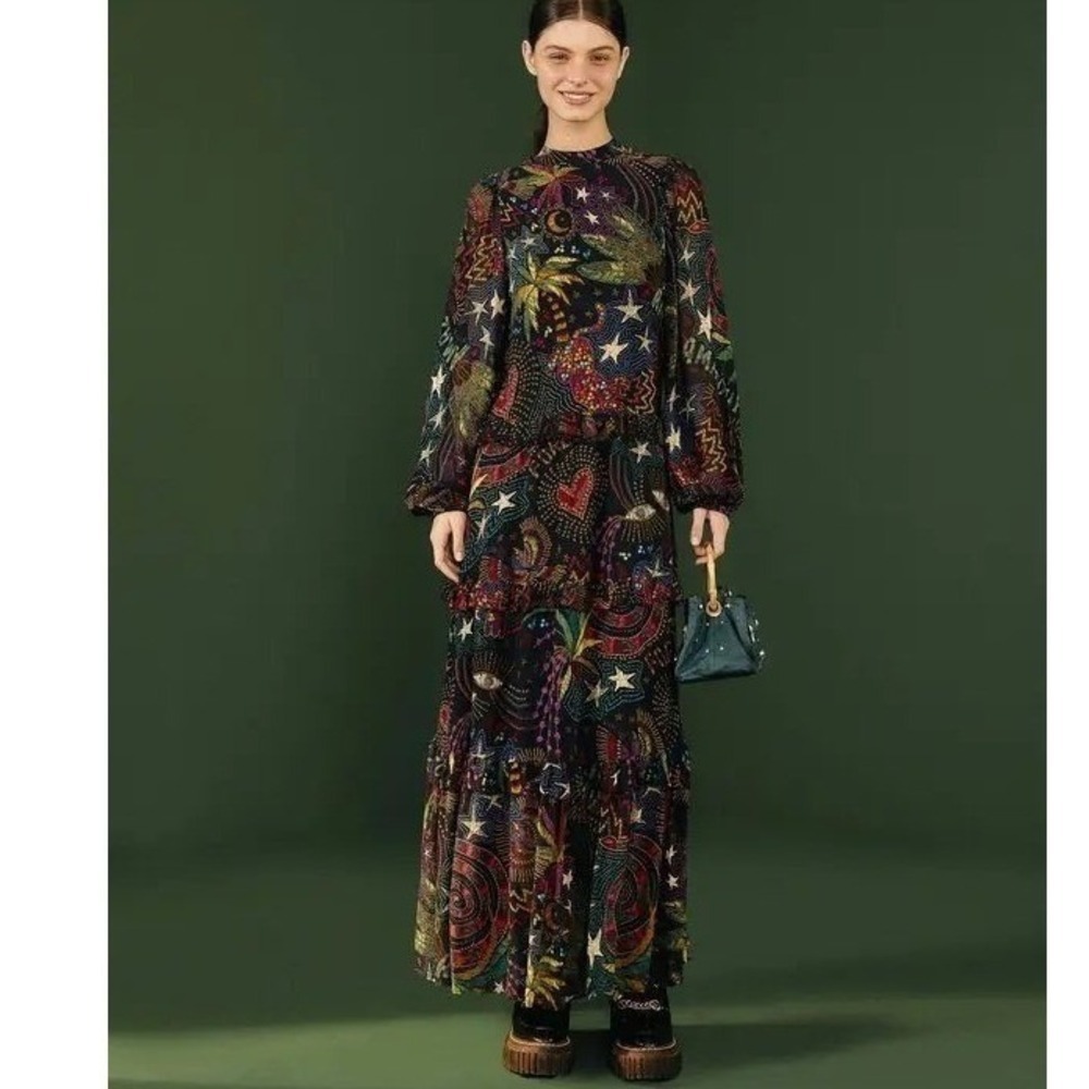 Farm Rio Amazonia Maxi Dress Small - Picture 3 of 11